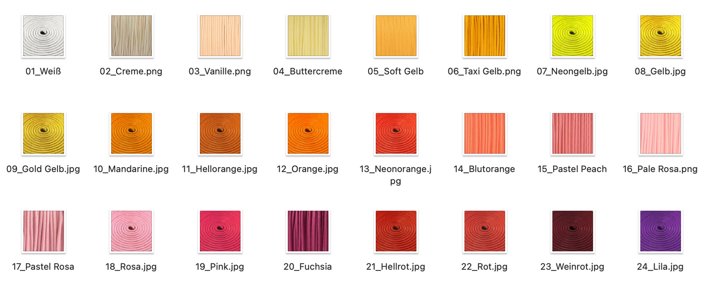 Farbmuster Paracord Mini